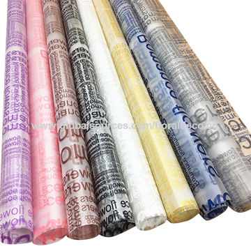 OPP English Transparent Flower Packaging Paper 20pcs/lot Cellophane Bouquet  Wrapping Material Paper for Flower Shop Home Deco