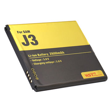 Shenzhen mobile battery for Samsung J3, 2600Ah/3.8V, original for sale at factory direct price