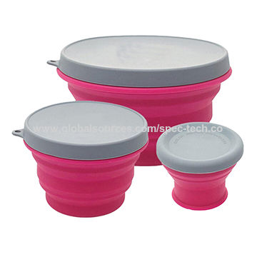 Buy Wholesale China Collapsible Silicone Bowls With Silicone Lids