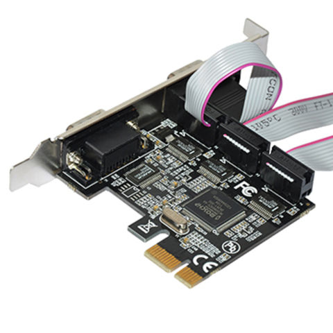 ASHATA 4 Port PCI Express Serial Expansion Card Adapter Converter PCI-E RS232 4-Port Serial Port 2.5Gb/s Full-Duplex Channel Systems for Windows/for Linux