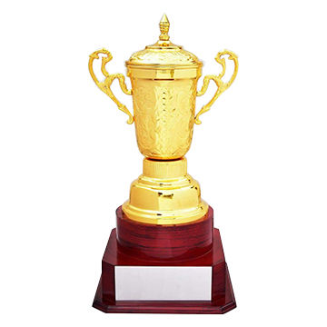 Metal Ipl Cup Set Of Gold And Wooden Base, Gold Ipl Cup, Metal Cup With Gold  Palting, Large Trophy With Gold - Buy India Wholesale Metal Ipl Cup Set  $140