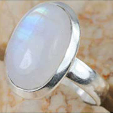 WHOLESALE 21PC 925 SOLID STERLING SILVER WHITE RAINBOW MOONSTONE RING LOT L153 