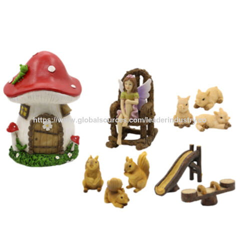 Kits de Maison de Poupée Miniature Décorative en Polyrésine pour Jardin de Fées pour la Décoration de Pots et de Jardins - Fournitures de Jardinage en Gros