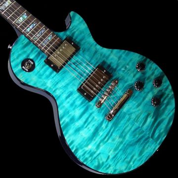 Guitarra eléctrica azul de la tienda de Gibson de Les Paul de la clase 5 de  la aguamarina de encargo del edredón M2M | Global Sources