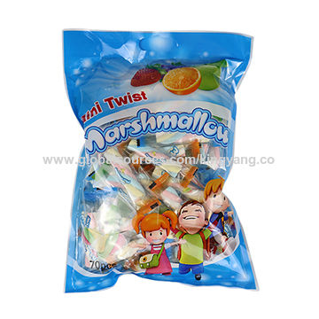 halal sweet short twist marshmallow candy