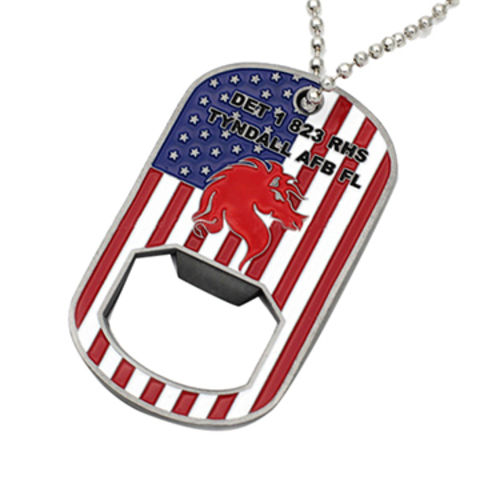 Buy Wholesale China Military Dog Tag Imprinted With Soft Enamel On Flag,  With Bottle Opener Function & Military Dog Tag Imprinted at USD 0.65