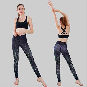 Nice printing high waist leggings 