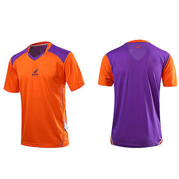 Source Football Jersey Training Orange Color Sublimation Printing