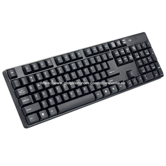Teclado de Escritório Atacado, Teclado com Fio para Laptop e Computador, Entrada Confiável