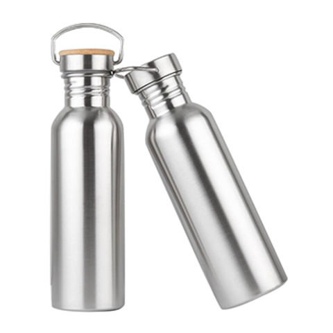 Bouteille d'eau en acier inoxydable 25oz avec couvercle en bambou, meilleures ventes aux USA!