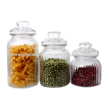 Envase de almacenaje de tarro cristal alimentos azúcar de las frutas cristal  con Clip tapa, China vidrio tarro Supplier