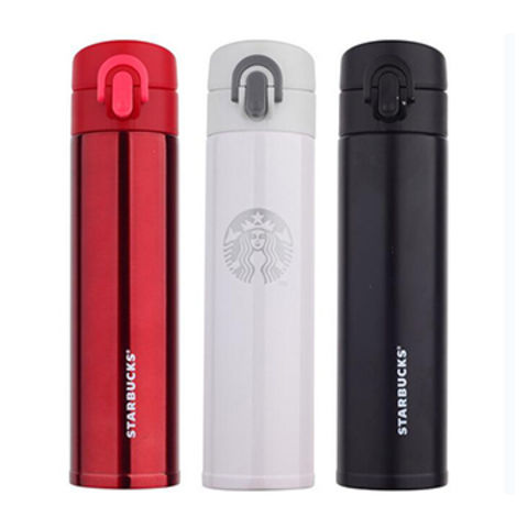 Starbucks 12oz (350ml) Stainless Steel Thermos Flask Cup Grey Bottle Black  Lid