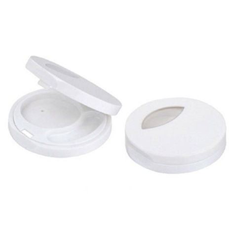 White round eye shadow compact cosmetic container empty makeup plastic ...