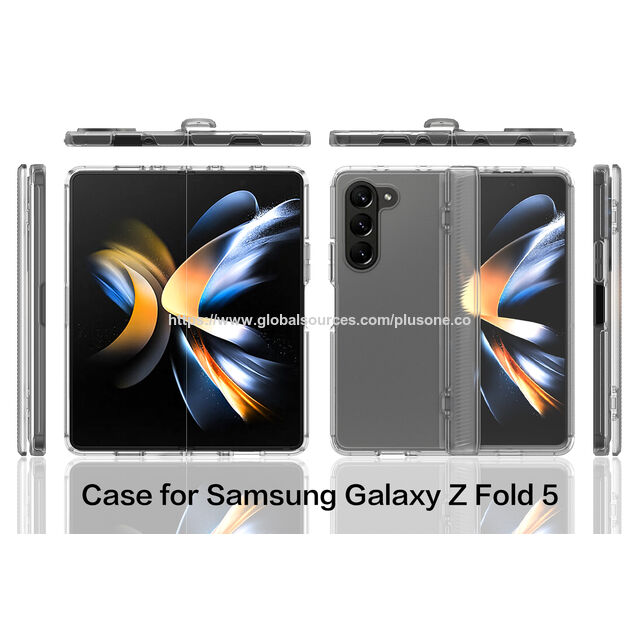 Coque de Téléphone Antichoc Ultra Légère en Verre Trempé Transparent pour Samsung Z Fold 5, Anti-rayures
