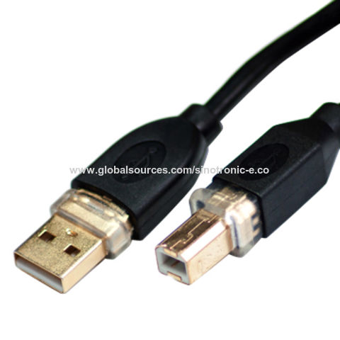 Buy Wholesale China Usb 2.0 A Male To B Male Cables, Gold- Or Nickel ...