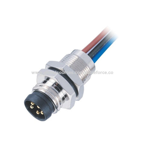 Buy Wholesale China M8 5 Pin B-coding Male Panel Mount Connector ...