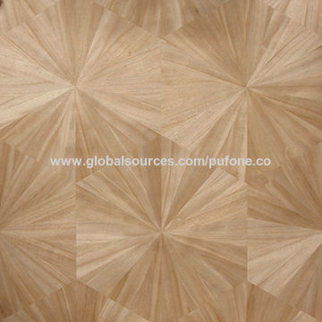 Wood Veneer Wallpaper  Herringbone  Design Installation