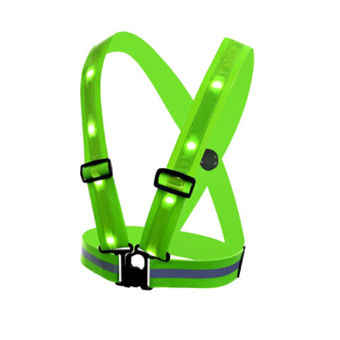 Running Gear LED Reflective Vest Elastic High Visibility USB Rechargeable