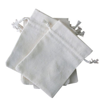 Muslin Drawstring Bag + Microfiber Cloth — Sourced Co.