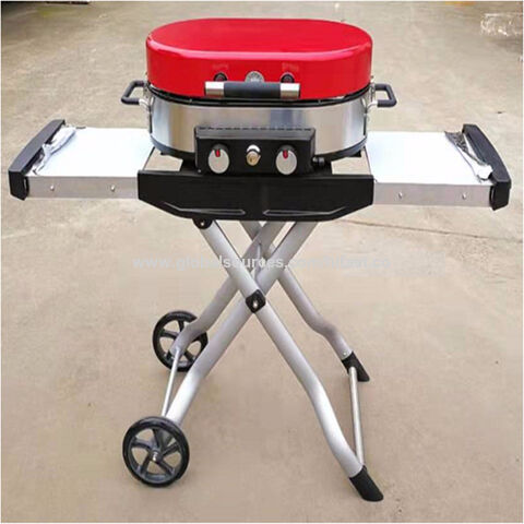 شواية غاز محمولة للاستخدام الخارجي مع عجلات - منقل شواء غاز للتخييم والحديقة for sale at factory direct price