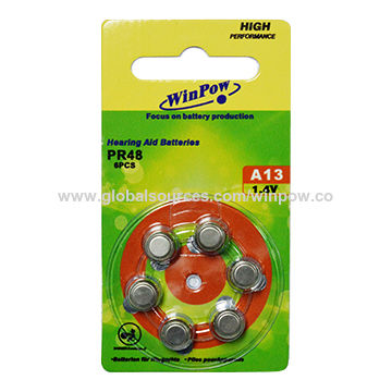 Buy Wholesale China 1.45v A13 Zinc-air Button-cell Batteries For ...