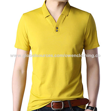Men's V-neck Rib Polo Shirts Adult Polo Shirts - Buy China Wholesale Men's V -neck Rib Polo Shirts $1.59