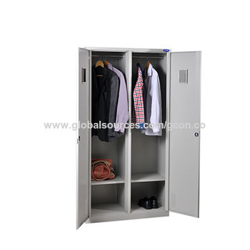 China Full Length Double Door Locker Steel Wardrobe Locker Metal