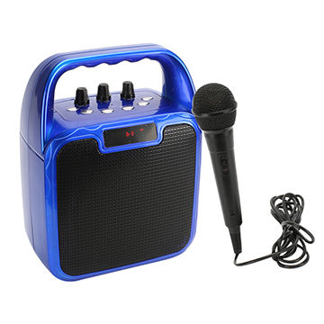 portable microphone with speaker