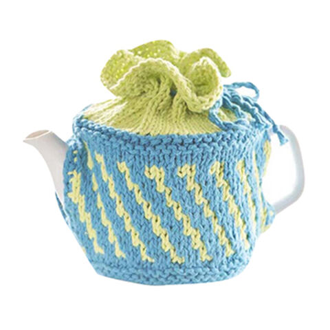Bunte gestrickte Teekanne-Abdeckung