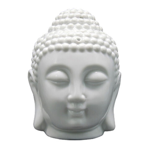Buy Wholesale China White Buddha Head Shaped Ceramic Oil Burner Oil Burner At USD