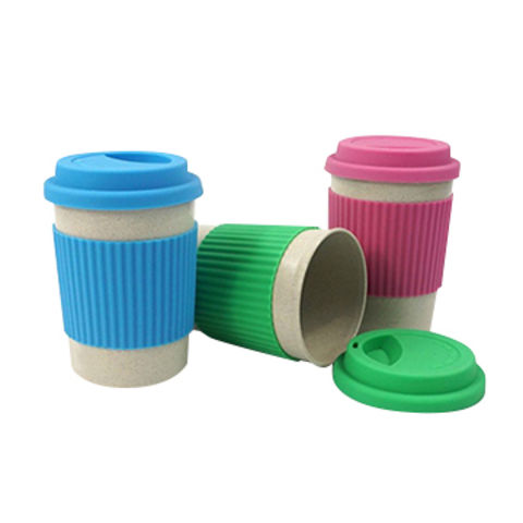 Rice Husk Fibre, BPA-Free, Double Wall Insulation Reusable Coffee