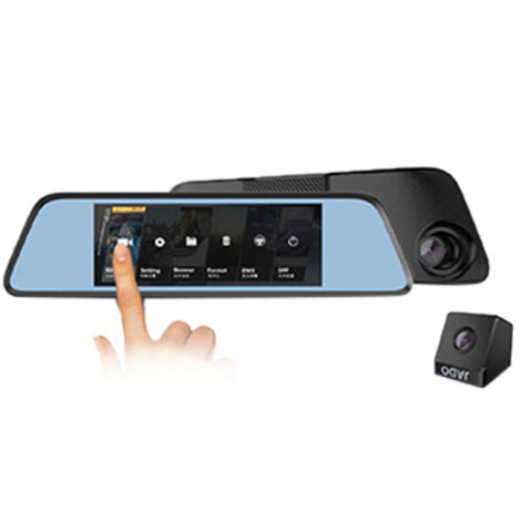 Jado 6.86" Táctil IPS 1296P Doble Lente Espejo Retrovisor Coche DVR Visión Nocturna Cámara de Salpicadero for sale at factory direct price