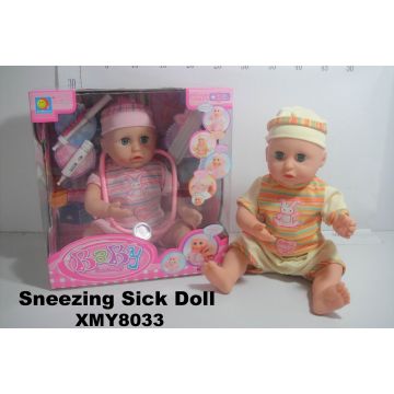 Poorly deals baby doll