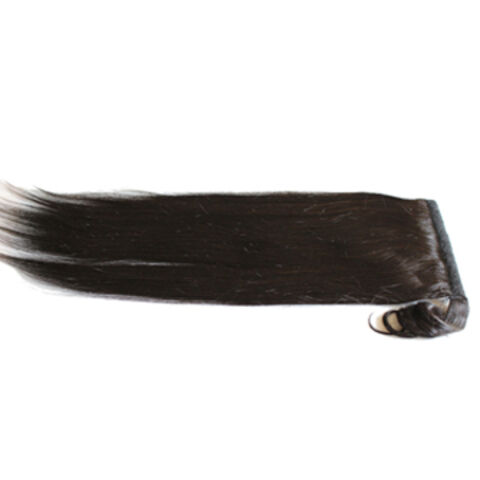 Extensiones de coleta con pinza de pelo virgen brasileño 100% cabello humano natural sin procesar for sale at factory direct price