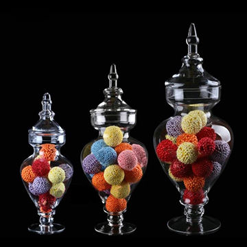 Buy Wholesale China European Large Wedding Glass Candy Jars With Lids & Glass  Candy Jars at USD 3