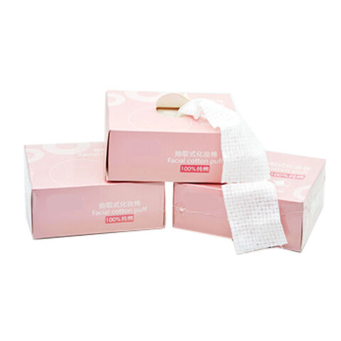 مناديل قطنية 100% ناعمة جدا للاستخدام الواحد لإزالة مكياج الوجه - بيع بالجملة for sale at factory direct price
