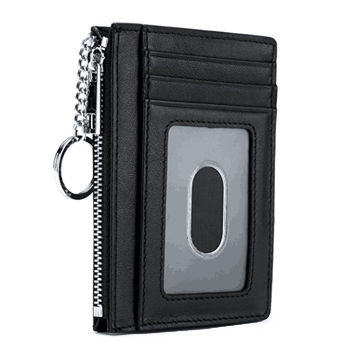 Genuine Leather RFID Double Card Holder Wallet Wholesale