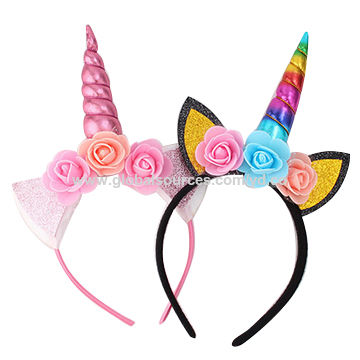 Buy Wholesale Hong Kong SAR Factory Wholesale Cheap Cute Party Hair  Decoration Plastic Unicorn Hair Band Headband & Unicorn Hair Band at USD   | Global Sources