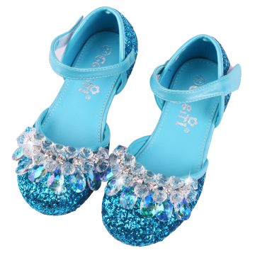 STELLE Girls Mary Jane Glitter Shoes Low Heel Princess Flower Wedding Party  Dress Pump Shoes for Kids Toddler(ST08-Silver, 12ML) : Amazon.in: Shoes &  Handbags