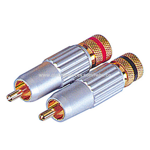 Conector de Audio RCA Metálico, Enchufe Dorado para Audio