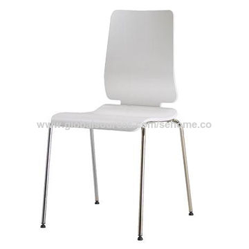 Dining Chair With Chrome Plating Steel, Dining Chair Leg Height