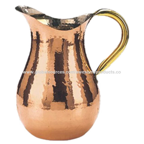 Buy Wholesale India 100% Copper Water Jug Pitcher & Copper Pitcher Inside  Nickel at USD 8