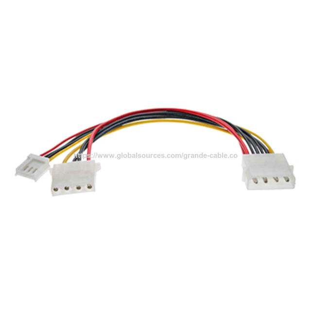 Internes Stromkabel 5.25" Stecker auf 5.25" Buchse + 3.5" Buchse 0.15m