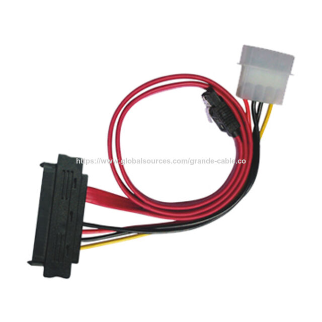 Internes Stromkabel SATA 22 Pin auf Serial ATA + 5.25 Buchse 0.5m