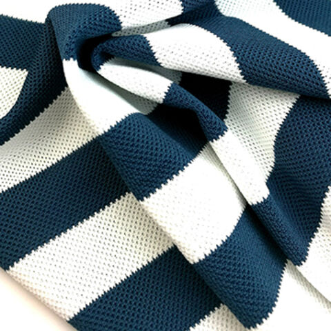 Tejido Piqué a Rayas de Poliéster/Spandex, Protección UV, Antibacterial y de Secado Rápido para Ropa Deportiva for sale at factory direct price