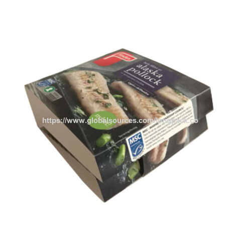 Verpackungsboxen für Tiefkühlkost mit lebensmittelechter Filmlaminierung - Verpackungsbox-Hüllen