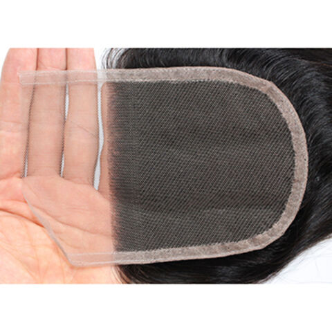 Cierre de encaje de cabello humano indio crudo, parte libre, precio al por mayor for sale at factory direct price