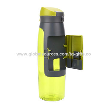 Strap Money Holder Eco-Friendly Outdoor Sport Unisex Water Bottle 25 Oz with Wallet Storage Compartment for Card Keys 