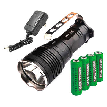 Small Sun 500 Meters 2000 Lumen Cree Xml T6 Led Rechargeable Flashlight Torch 4x18650 Battery - Explore China Wholesale Led Rechargeable Flashlight and Tactical Flashlight, Camping Flashlight, Oem Order Flashlight | Globalsources.com Small Sun 500 Meters 2000 Lumen Cree Xml T6 Led Rechargeable Flashlight Torch 4x18650 Battery - Explore China Wholesale Led Rechargeable Flashlight and Tactical Flashlight, Camping Flashlight, Oem Order Flashlight | Globalsources.com