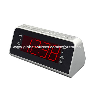 FM clock radio with digital alarm USB socket